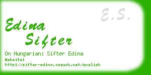 edina sifter business card